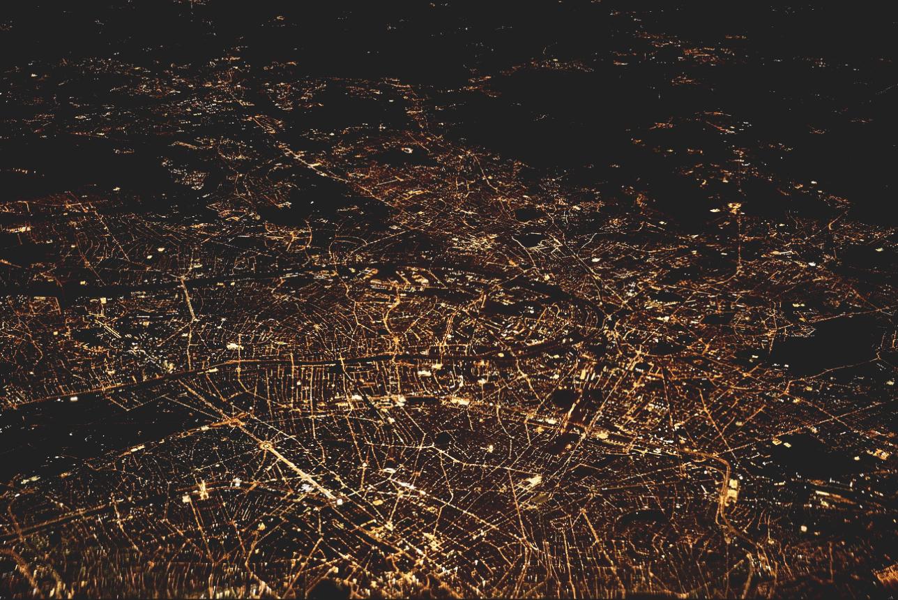 Aerial View of Rome - Light Pollution