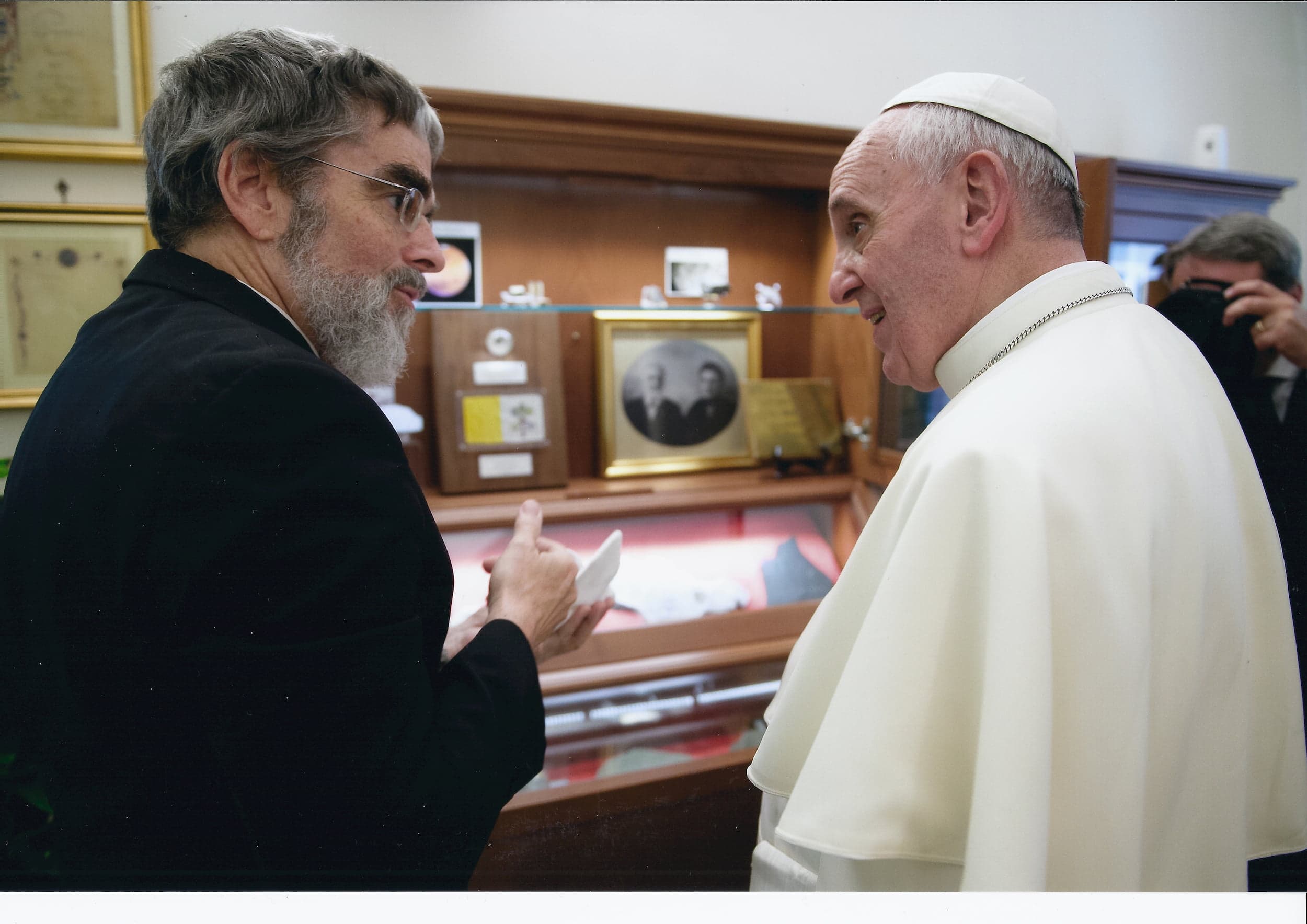 Pope Francis and Br. Guy J. Consolmagno, S.J.