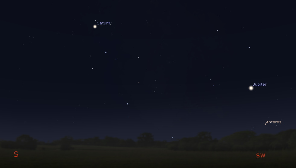 South-southwestern sky
