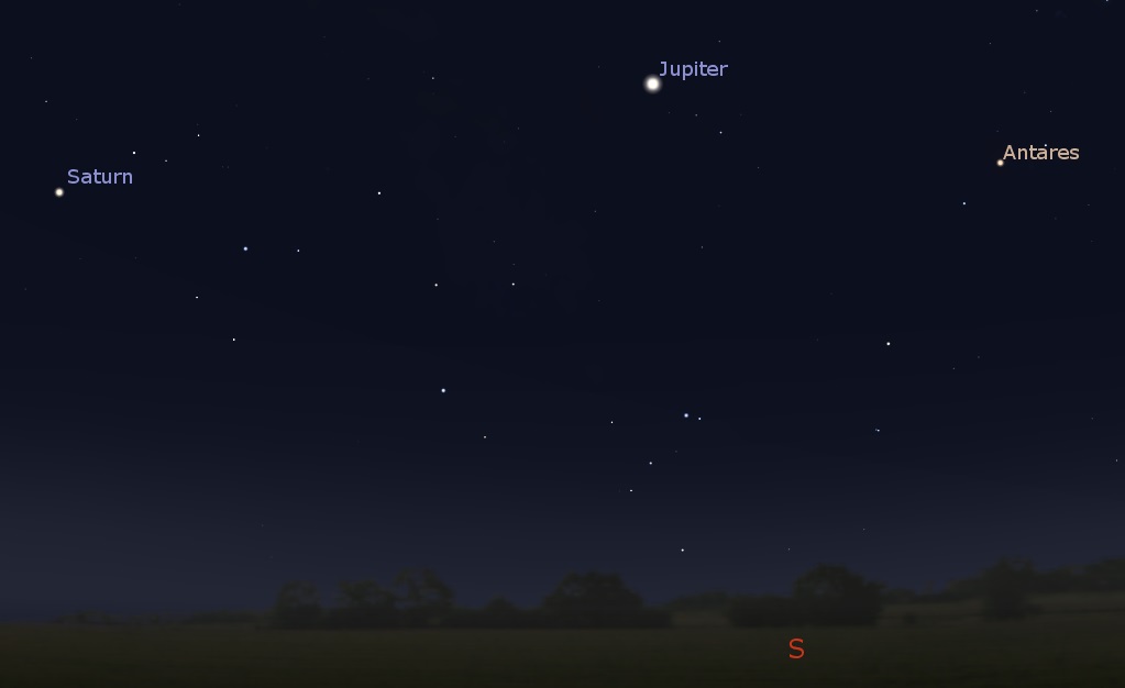 South-Southeastern sky