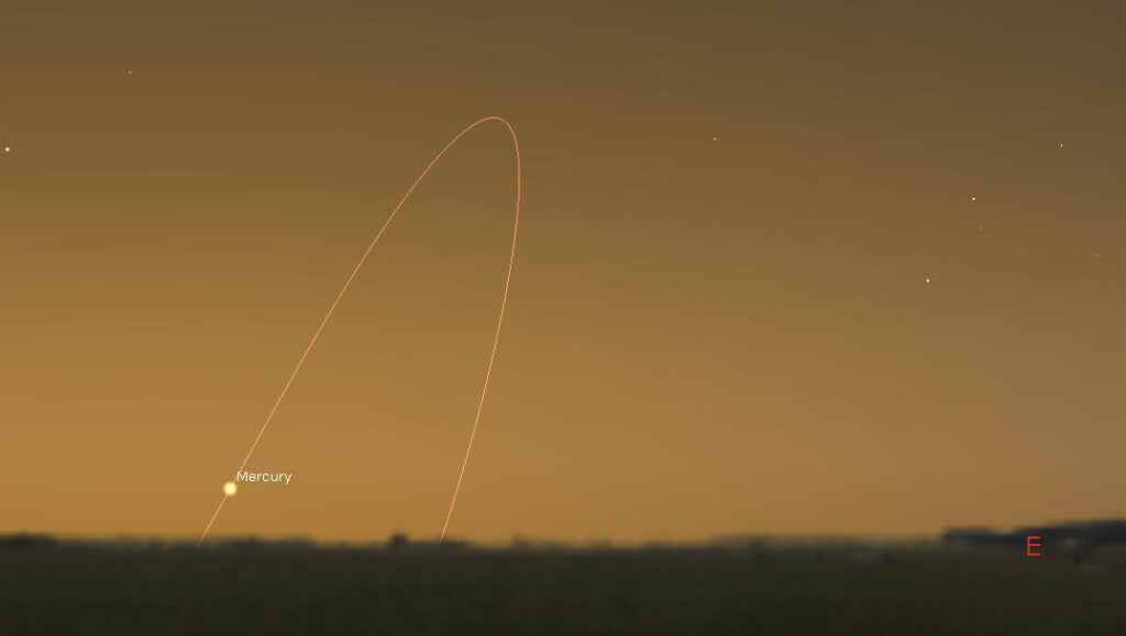 Mercury in the eastern predawn sky