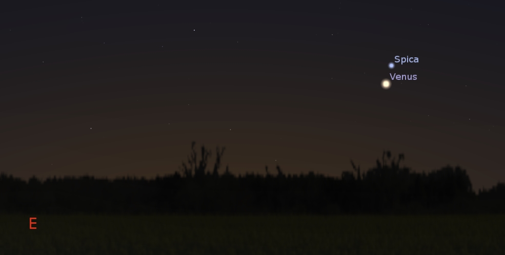 Conjunction of Venus and Spica