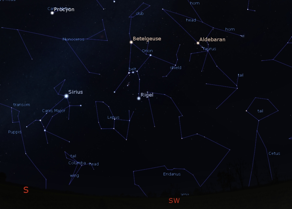 Southwestern sky before dawn