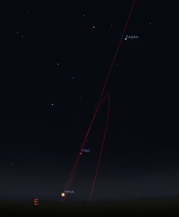 Eastern sky before sunrise, Oct. 24, 2017