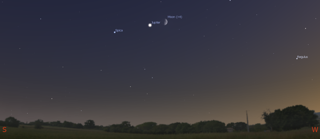 Conjunction of The Moon, Jupiter and Spica