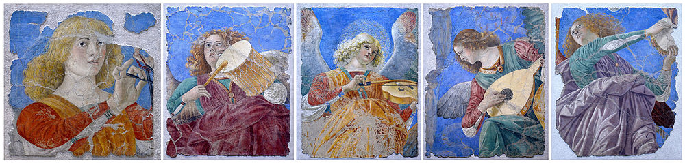 Musical angels, from the Pinacoteca Vaticano