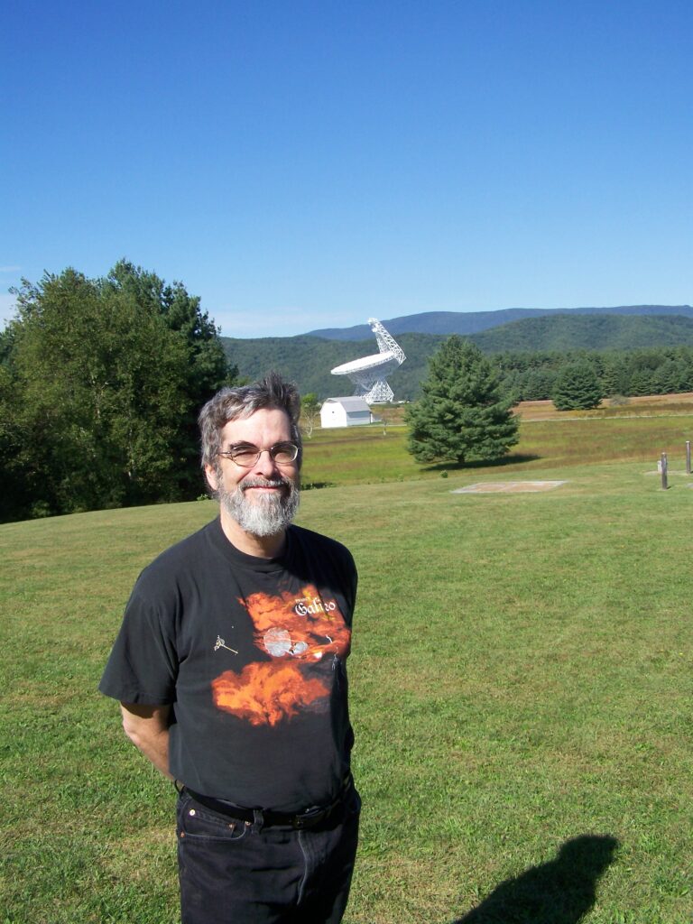 Bill Higgins attended the 2010 meeting with me, and took this photo of me in front of the Greenbank Radio Telescope