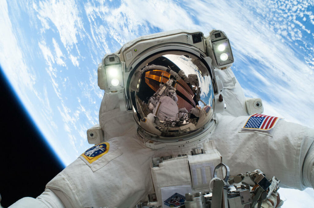 Mike Hopkins on his space walk. Image Credit: NASA