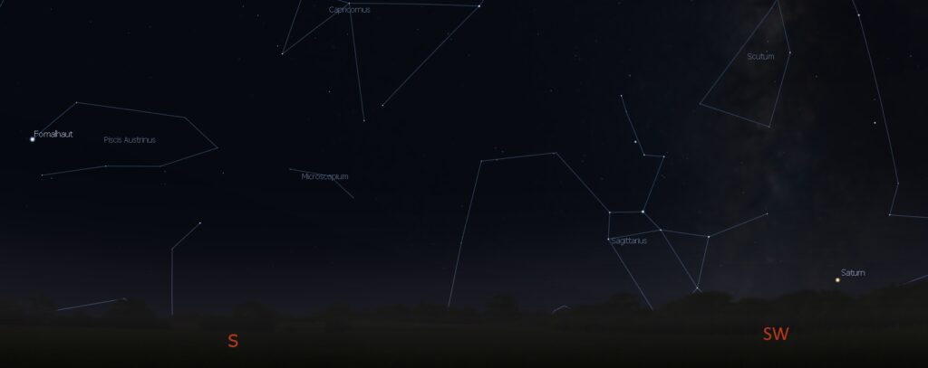 Southwestern horizon after sunset on Nov. 7, 2017