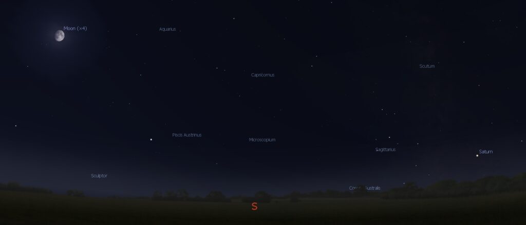 Southern sky after sunset on Oct. 31, 2017