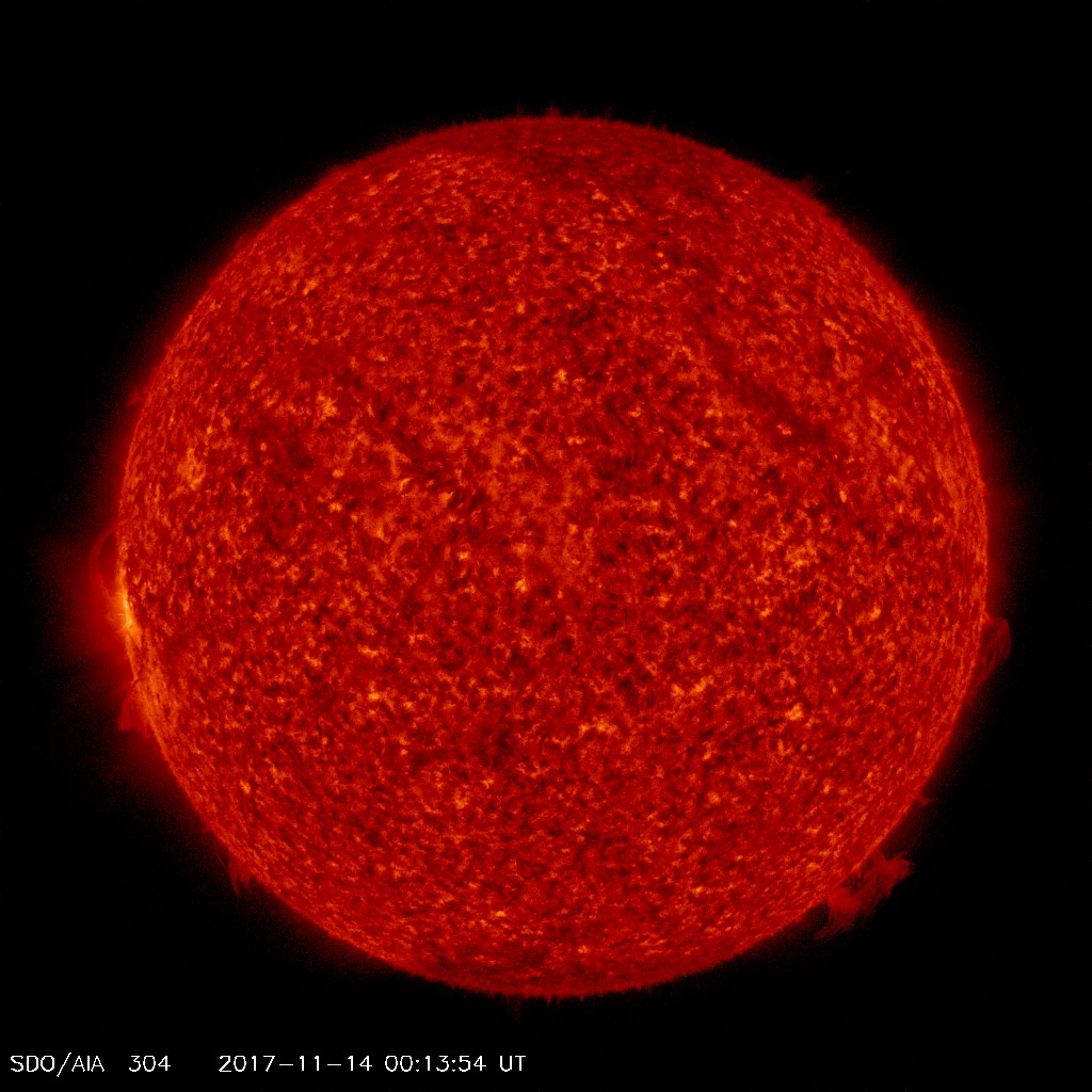 Prominences on the Sun on Nov. 14, 2017