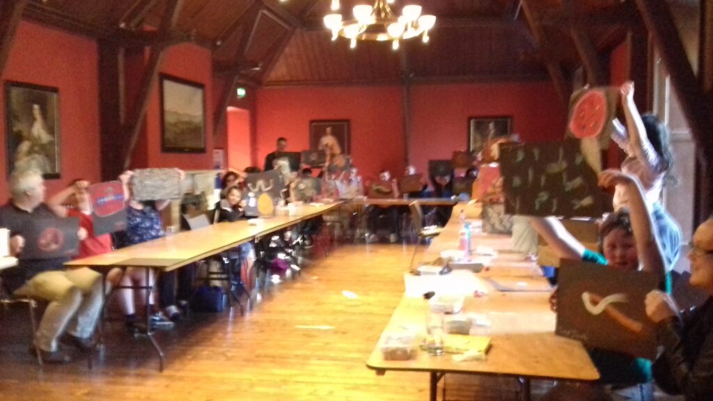 Marvellous Mars drawing workshop at Castletown House Co Kildare Ireland. 42 drawings based on images from the planet Mars. All toward understanding the planet and the ongoing explorations. 