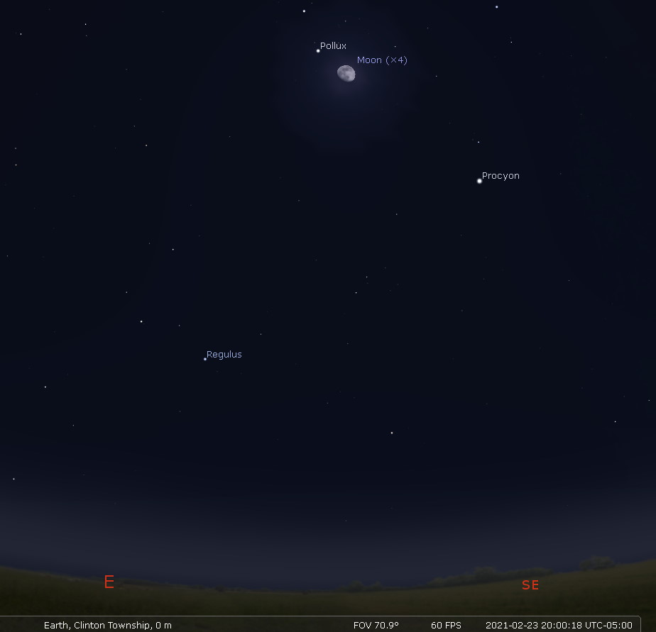East-southeastern sky after sunset