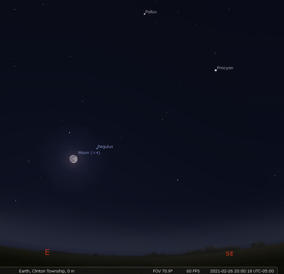 East-southeastern sky after sunset
