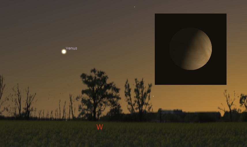Venus in the western sky after sunset, July 24, 2018.