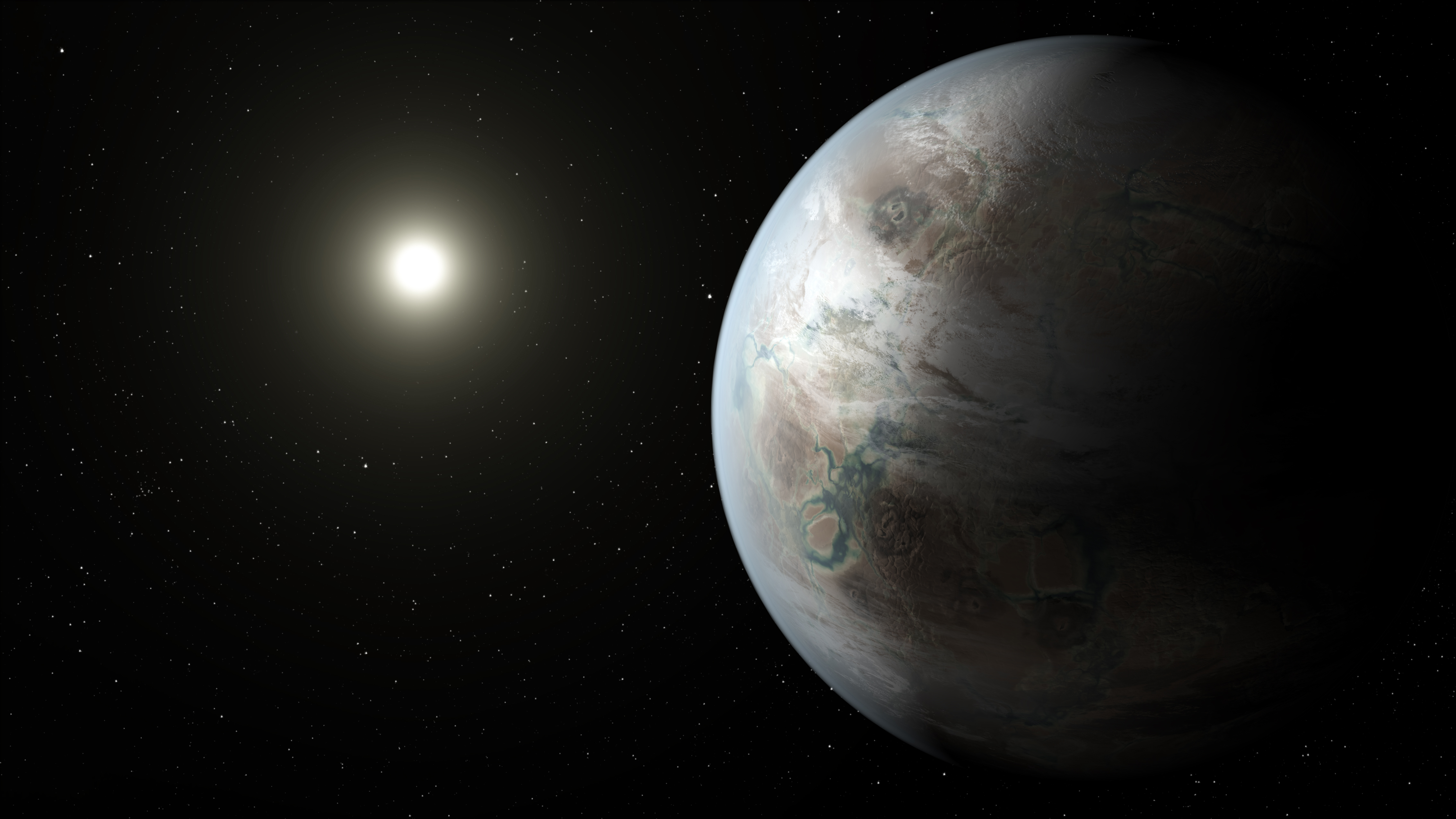 Artist's concept of exoplanet Kepler-452b