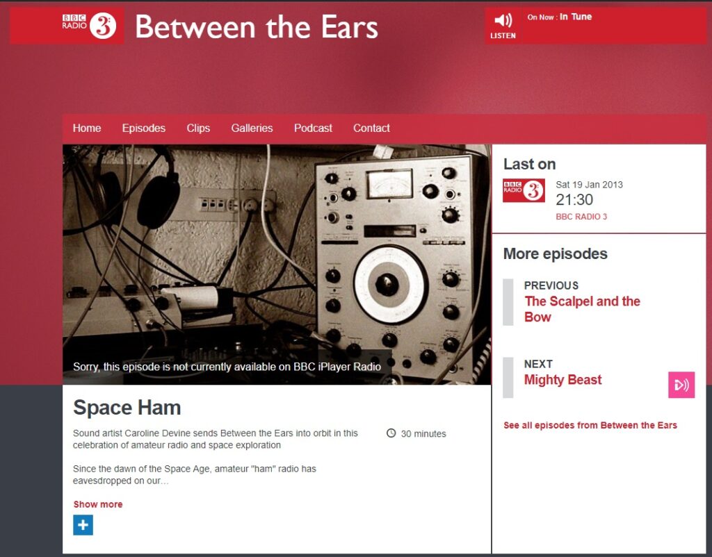 Click on the image or click here for Rutherford and Baysinger on the BBC Radio 3. 