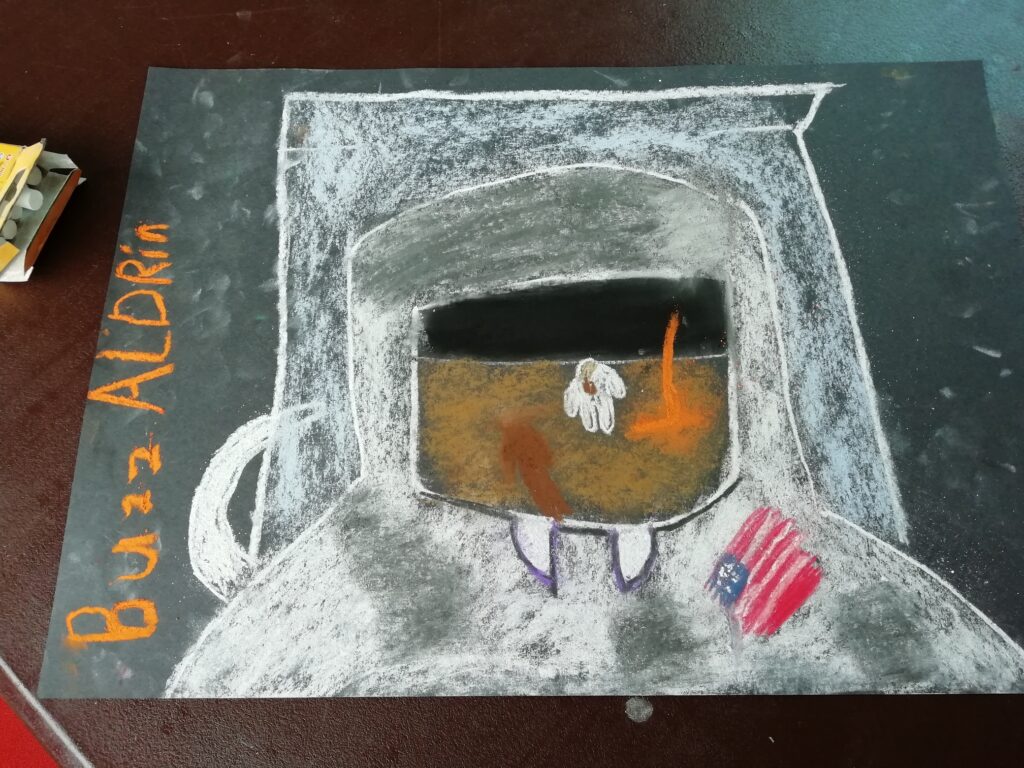 Castlebar Library Buzz Aldrin drawing