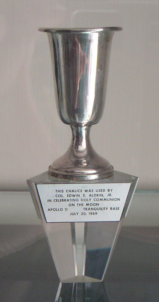 This is the chalice that Buzz Aldrin took with him to the Moon