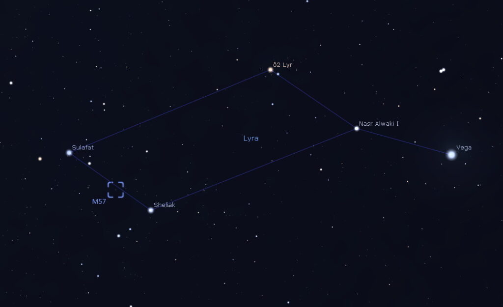 Constellation Lyra and M57