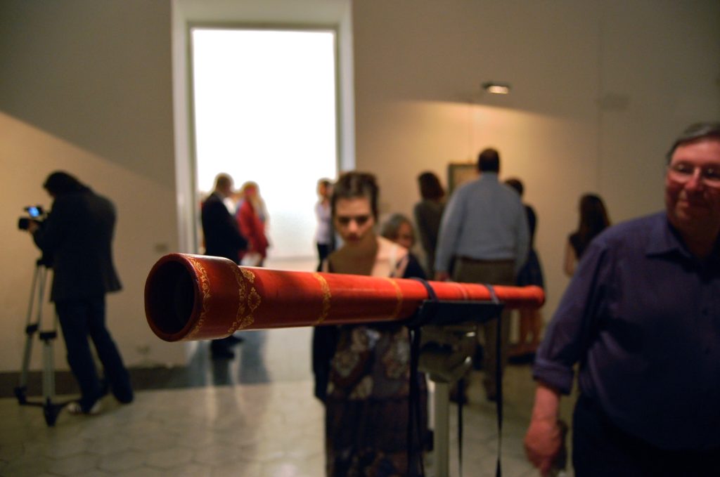 A replica of Galileo's telescope, on display at the American Academy in April 2011