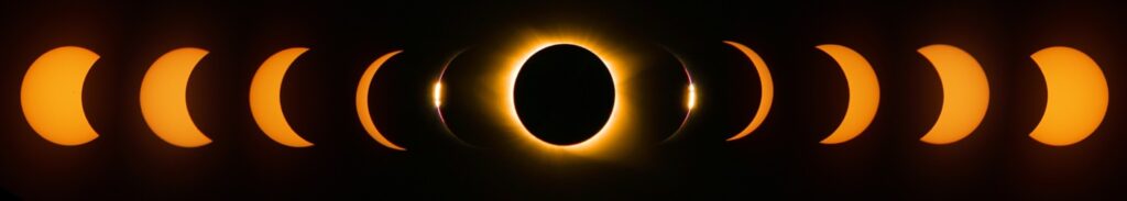 Dang’s composite eclipse photo, which he assembled using Photoshop.