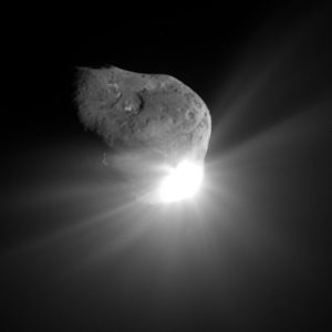 The impact of comet Tempel 1 in 2005. Credit: NASA