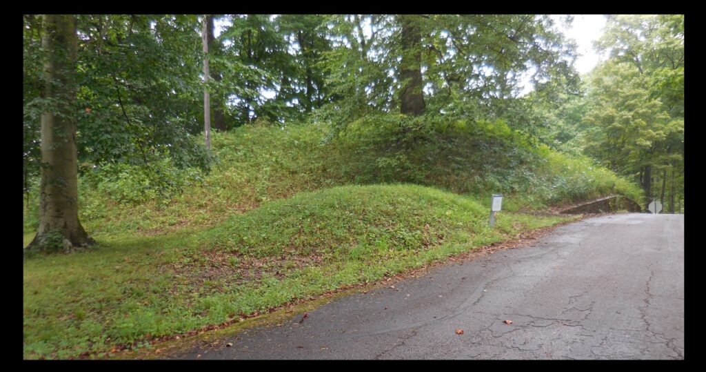 Some of the walls and mounds of Fort Ancient.