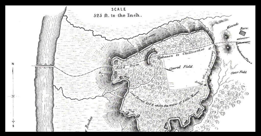 The old map, as published in Ancient Monuments of the Mississippi Valley.