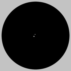 This illustration perhaps gives a better idea of the view through Galileo’s telescope.