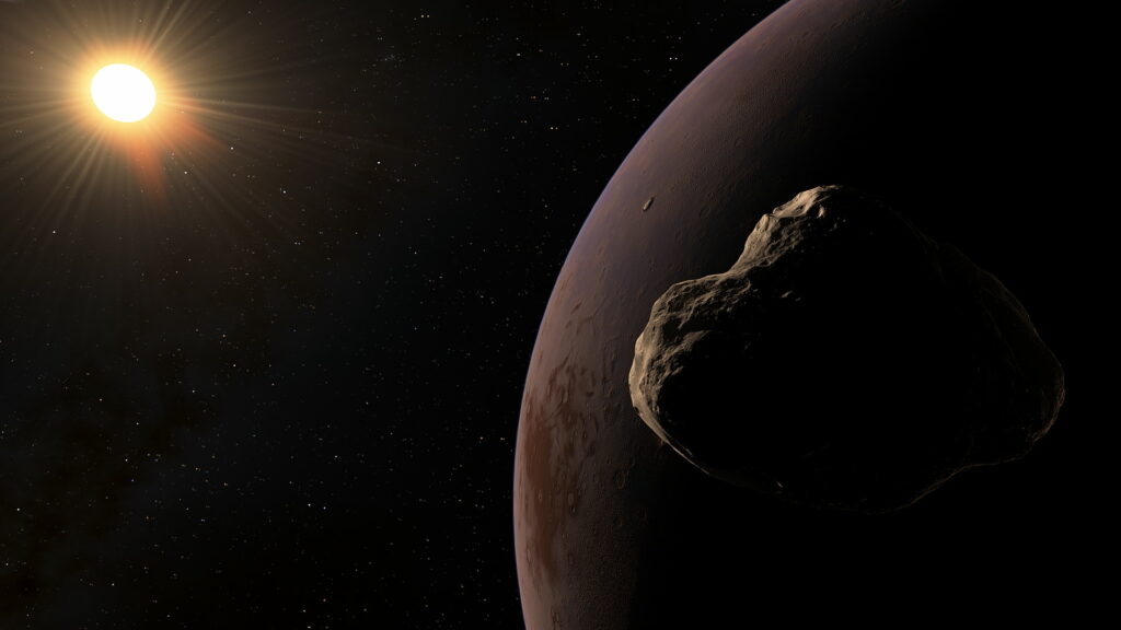 Artistic rendering of an exoplanet orbiting Gliese 3622