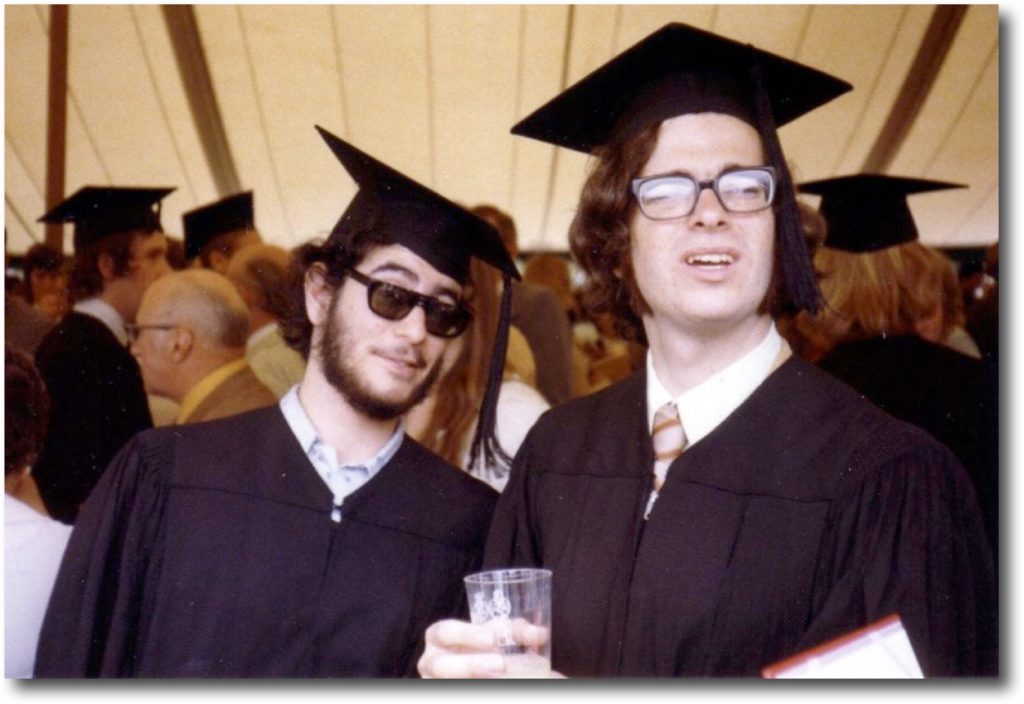 What MIT maverick geniuses looked like in 1974, I'm the one without the beard; with me is my roommate Paul Mailman