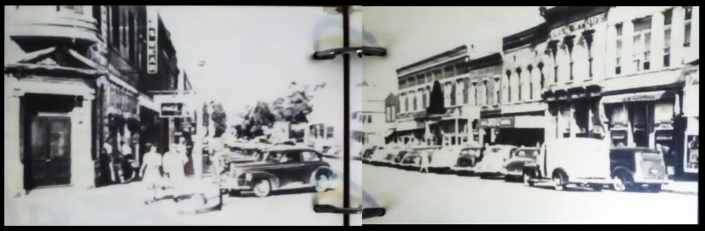 Downtown Mitchell in the 1930s (from exhibits at the Grissom Memorial).