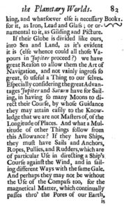 Sailing ships and rope on Jupiter and Saturn—as discussed by astronomer Christian Huygens (1722). Click image to enlarge.