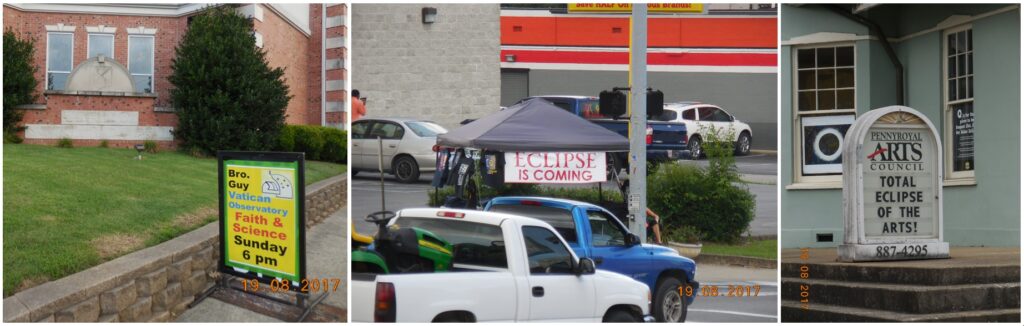 These signs are at and near Sts. Peter & Paul Catholic Church. There’s a name there all readers of this blog should recognize (left). And churches are not the only ones putting puns on signs—but you might have to know who Bonnie Tyler is get the pun (right).