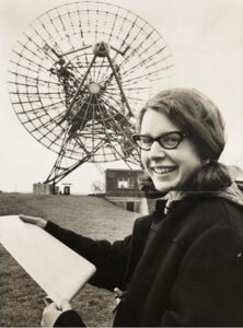 Jocelyn Bell Burnell at the Mullard Radio Astronomy Observatory at Cambridge University in 1968.