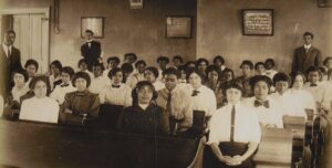 Early photograph of students at Kentucky's State Normal School for Colored Persons.