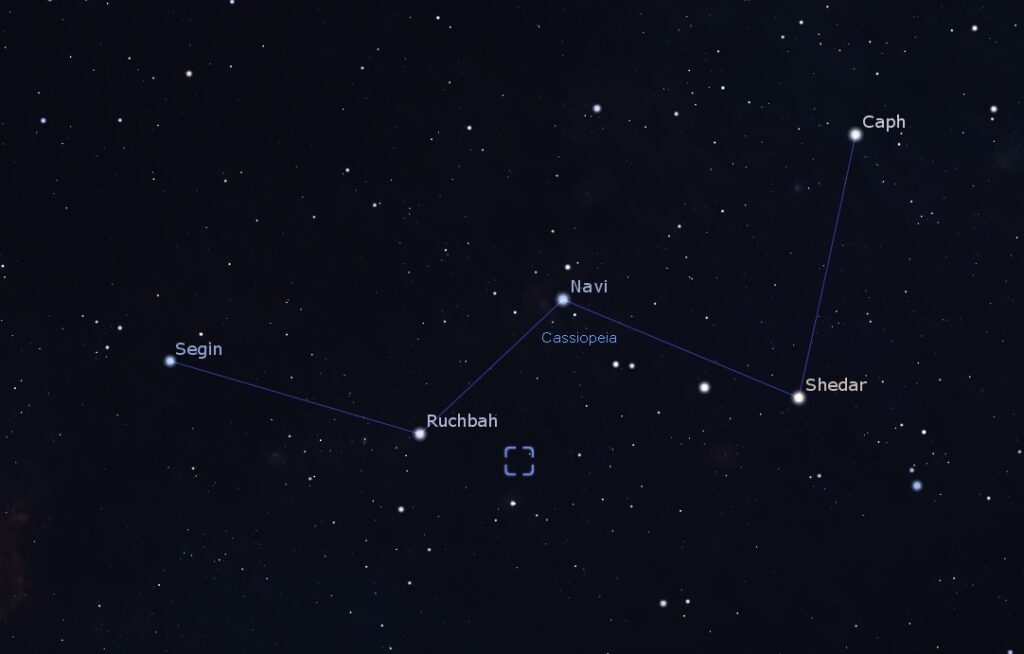 Location of open cluster NGC 436