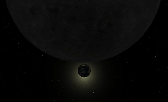 Rendering of the 27 Sep 2015 lunar eclipse via Celestia.