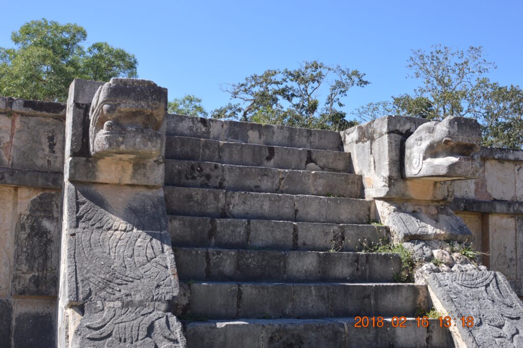 Mayan Serpent Heads at Chichen Itza