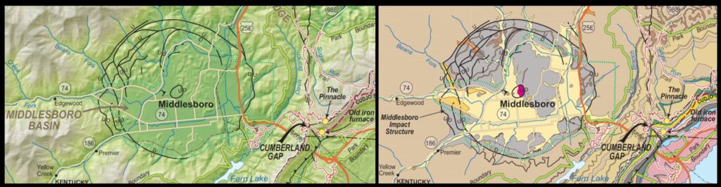 Additional Kentucky Geological Survey maps of the crater.