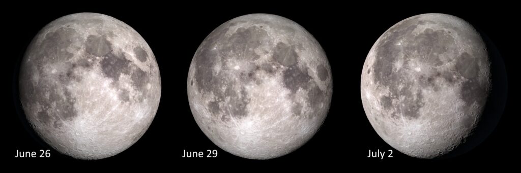 Moon over the week of June 26-July 2 2018