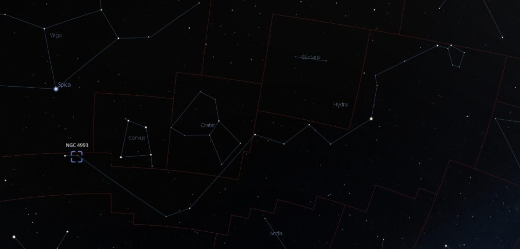 Location of galaxy NGC 4993