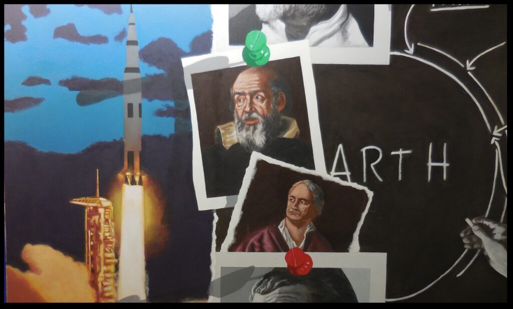 Is that Galileo in the center of this painting?  It just might be!