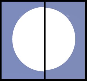 The apparent size of the sun as seen from Earth at perihelion (left) and six months later, at “aphelion” (right). Images created with Stellarium.