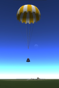 Parachute landing on Kerbin