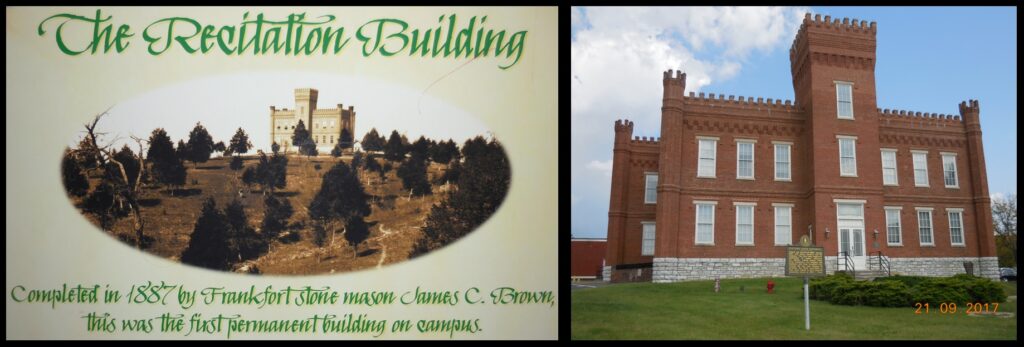 Jackson Hall at Kentucky State, in the past, and today.