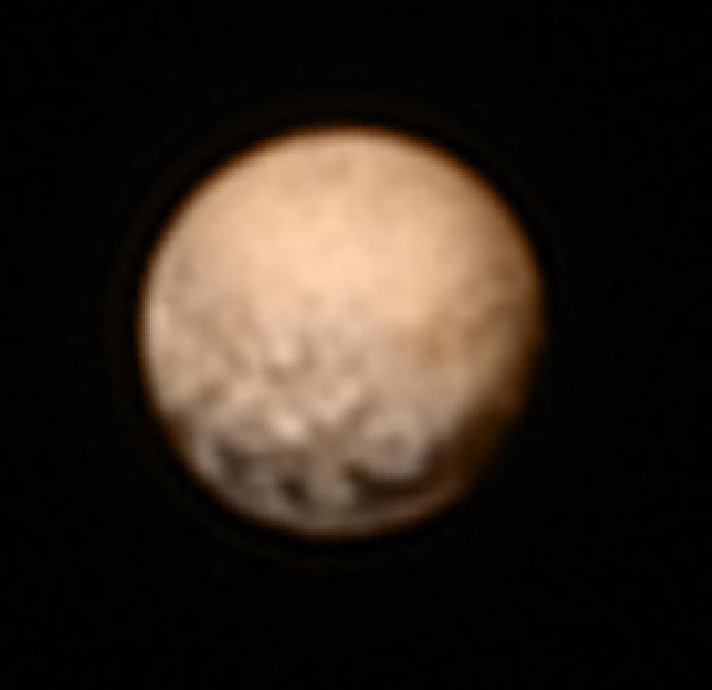 Color image of Pluto taken July 3, 2015 by the New Horizons mission. Credit: NASA/Johns Hopkins University Applied Physics Laboratory/Southwest Research Institute