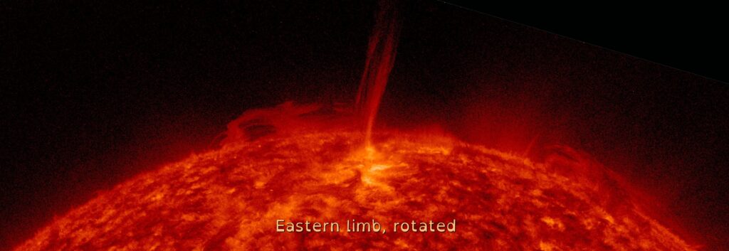 A pillar-type prominence on the Sun