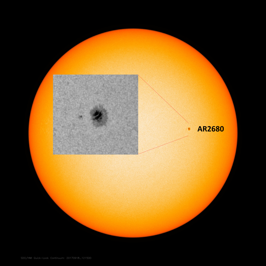 The Sun's photosphere with a sunspot